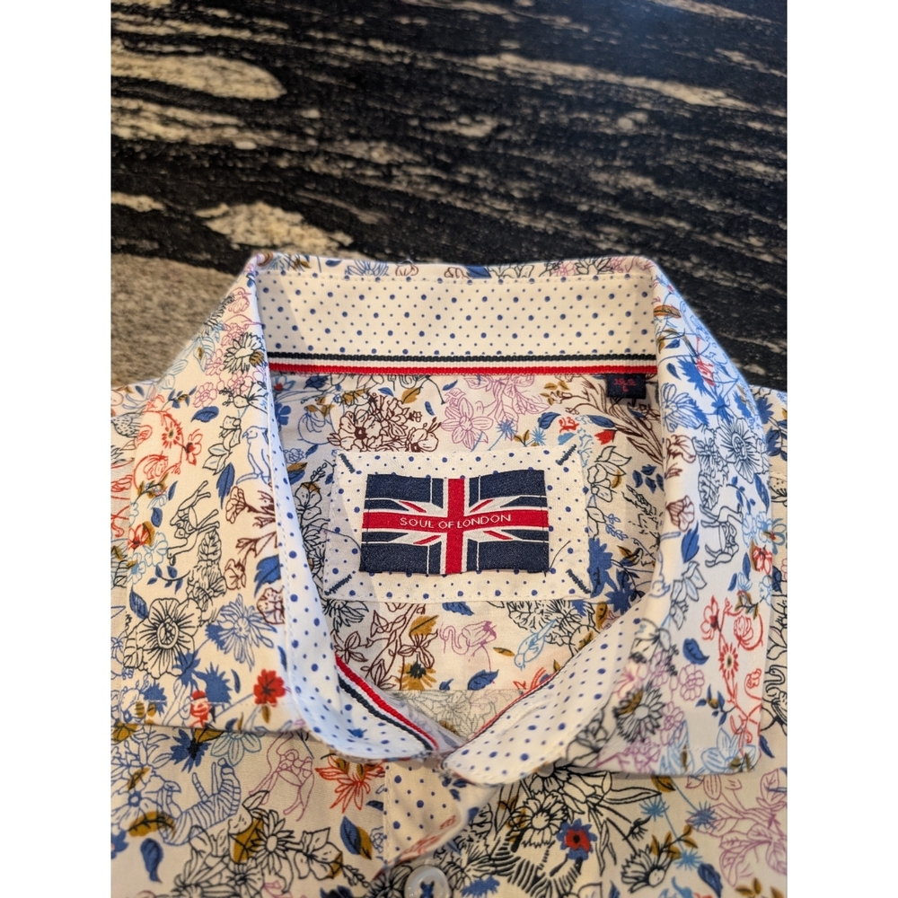 Stars Of London Men's Floral Button Down Shirt - Multicolor NWT